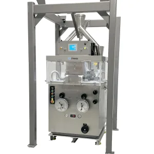A Stokes custom powder feeder frame.