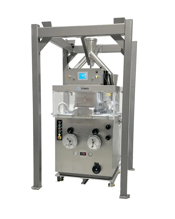 A Stokes custom powder feeder frame.