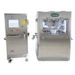 Stokes 720 rotary tablet press alongside a CCS control system.